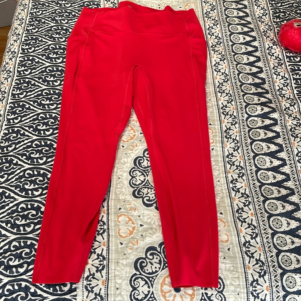 Target All in Motion red leggings with side pockets